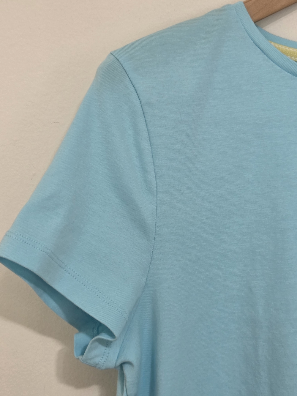 Talbots Pima Crewneck Tee Light Blue - Picture 7 of 14